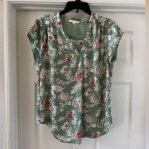 Floral Green Blouse